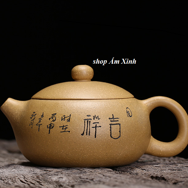 Ấm Tử Sa Nghi Hưng Tây Thi - Sản phẩm bao gồm Giấy chứng nhận xuất xứ của Nghệ nhân để trong ấm và Hộp đựng
