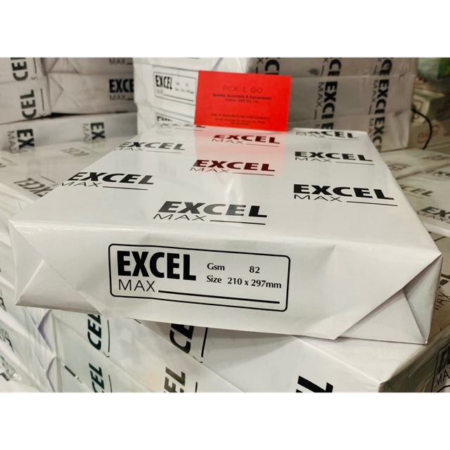 Giấy a4 excel 80gsm thái lan 450 tờ
