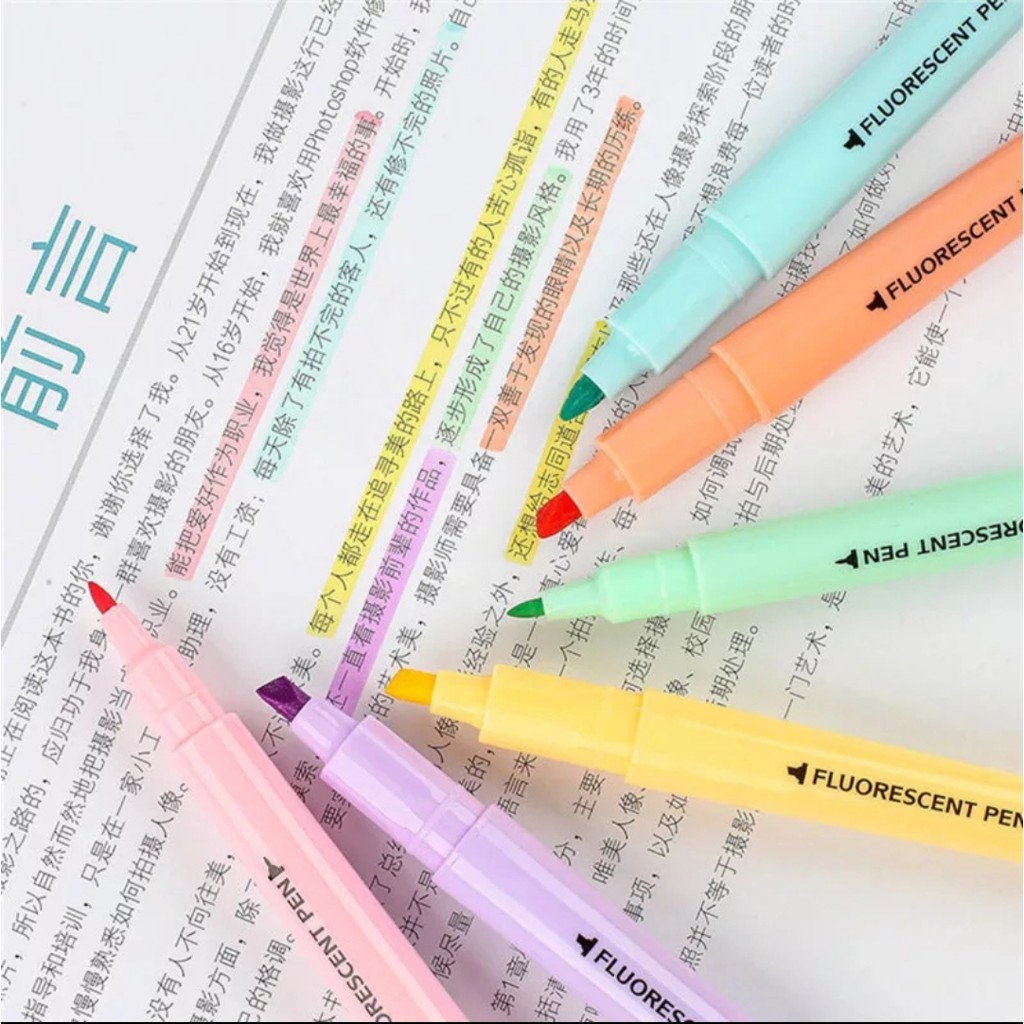 [HCM]Bút Dạ Quang Pastel New Fluorescent 6 Màu No.818 (1 cây)