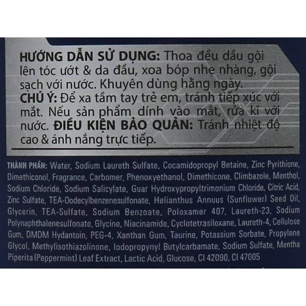 Dầu gội Clear men bạc hà 370g