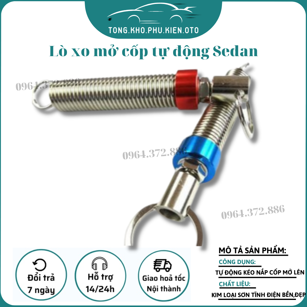 Lò xo tự động mở cốp xe ô tô chuyên dùng cho xe Sedan, lò so mở cốp xe hơi