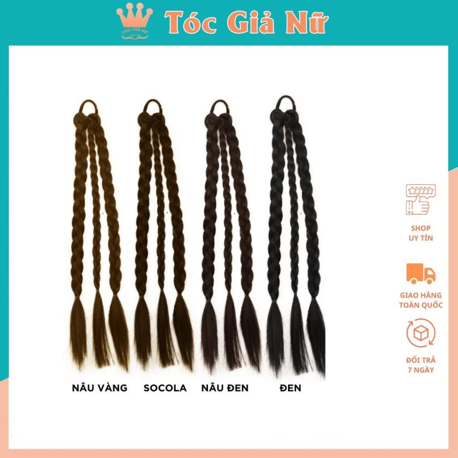 Tóc giả dây cột tóc con rít dai 60cm mẫu mới
