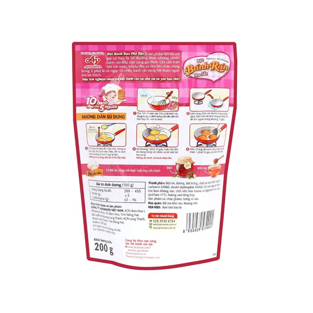 Bột bánh rán pha sẵn túi 200g