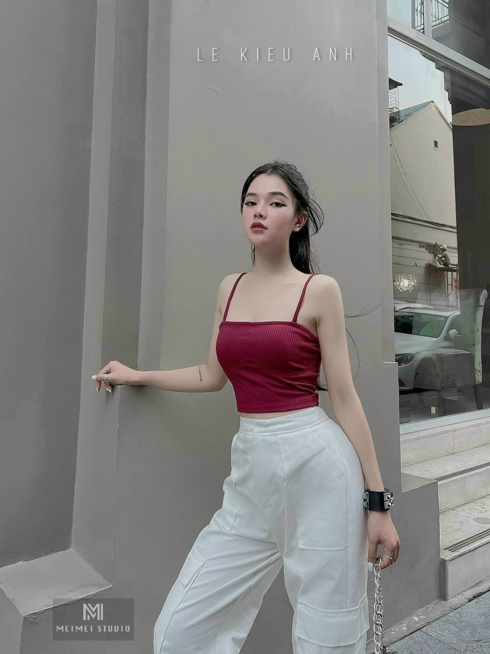 ÁO CROPTOP 2 DÂY GÂN MÚT NGỰC NỮ TÍNH