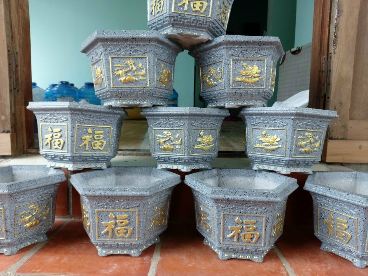 Khuôn đúc chậu cảnh lục giác 25 (khuôn chậu ABS có lòng trong)