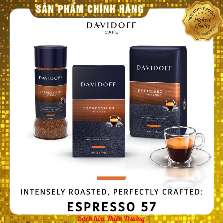 Cà phê đen Davidoff Espresso 57 – lọ 100g