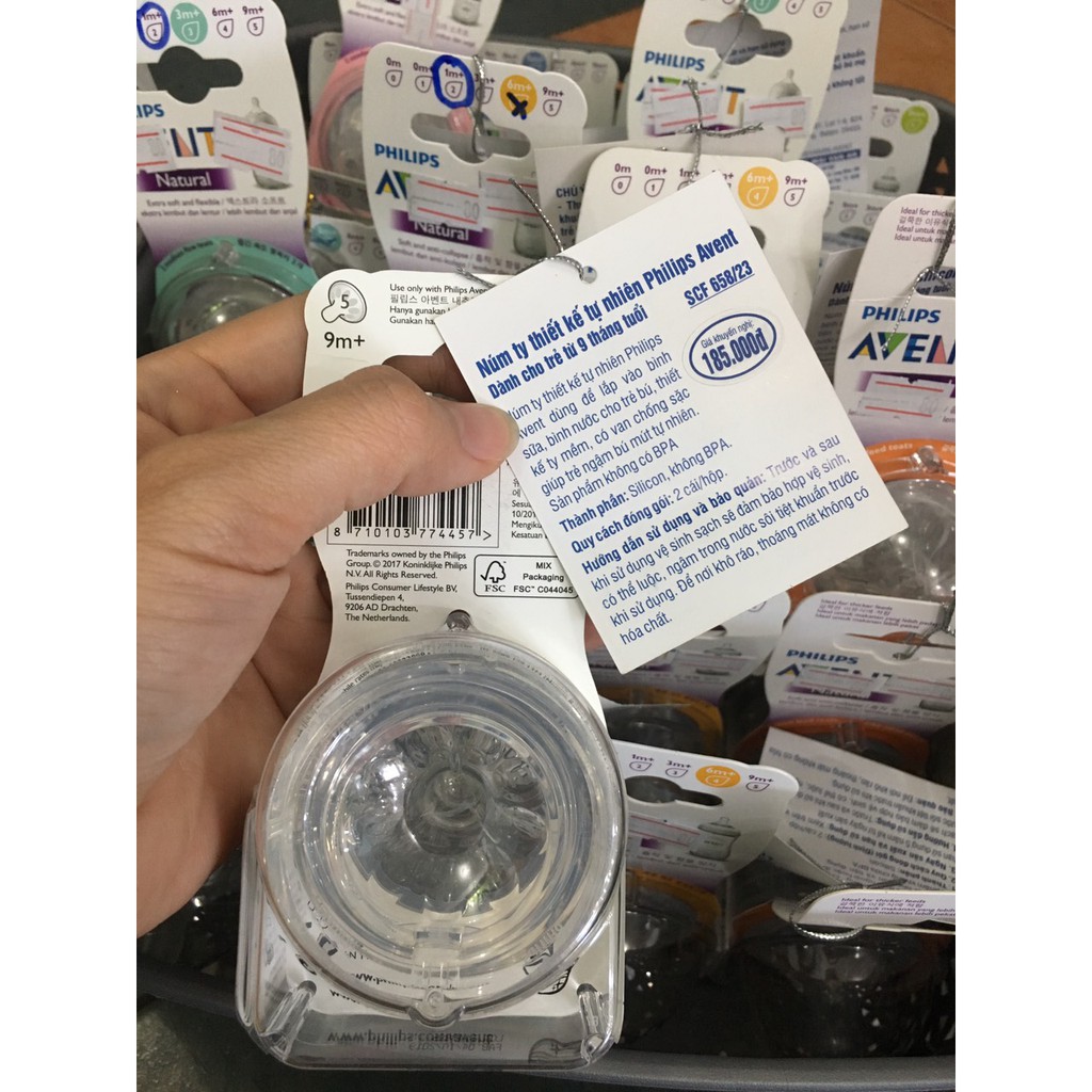 Núm Ty Thay Thế Bình Philips Avent Tự Nhiên đủ size