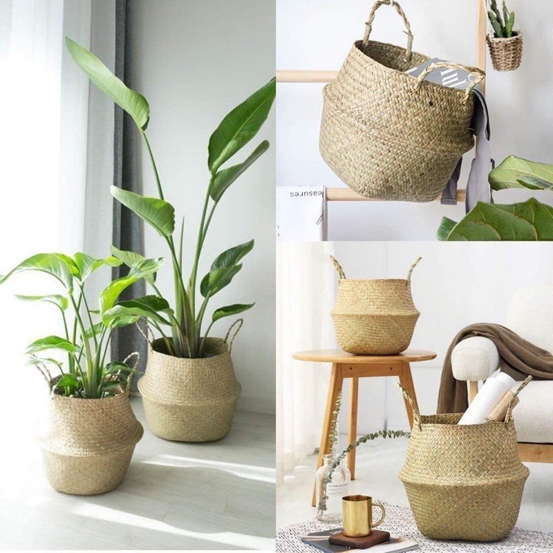 Giỏ cói trồng cây loại 1, dày dặn đẹp