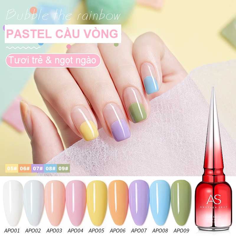 [HCM]Sơn gel AS red - Màu pastel mã APO