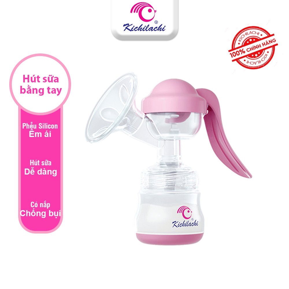 Máy hút sữa bằng tay Kichi tặng kèm cổ núm bình cổ rộng