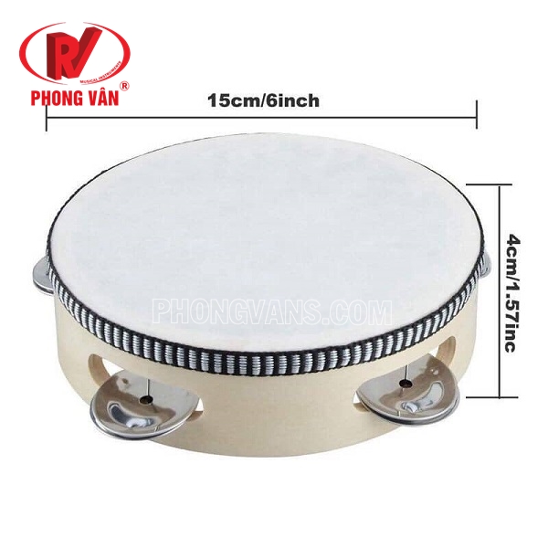 Trống lục lạc trẻ em mầm non 6in