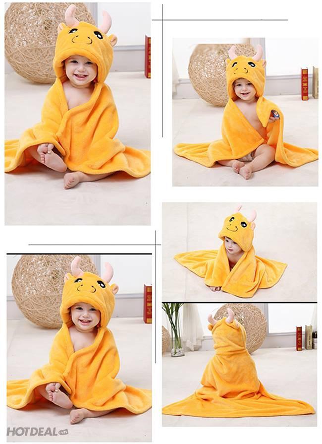 [Ho Chi Minh] cartoon hooded beach bathing towel for babies