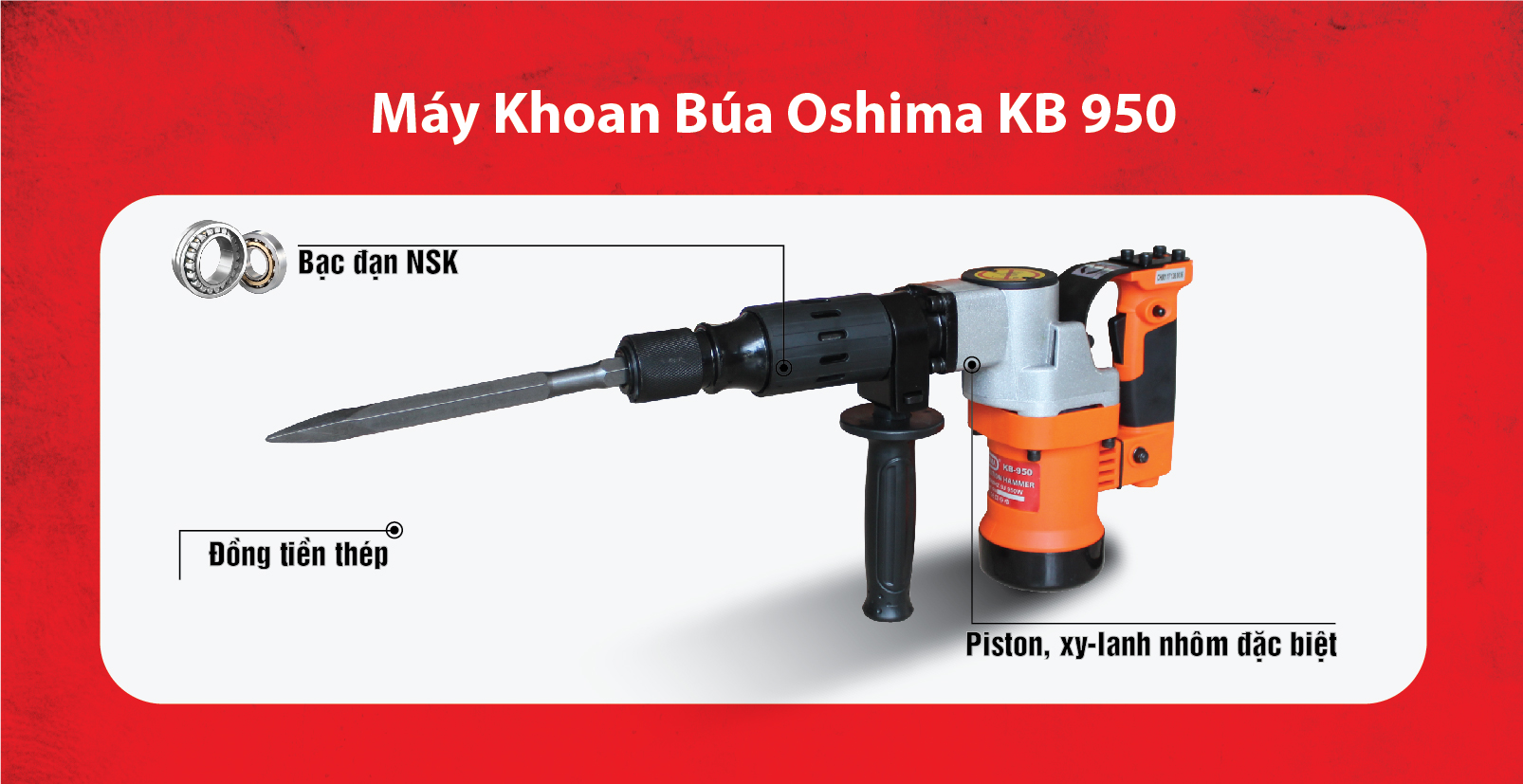 MÁY KHOAN BÚA OSHIMA KB-950