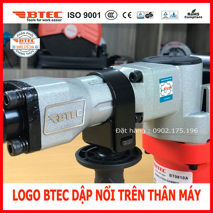 Máy đục bê tông BTEC BT0810A Công suất 1300w ( Động cơ dây đồng 100% )