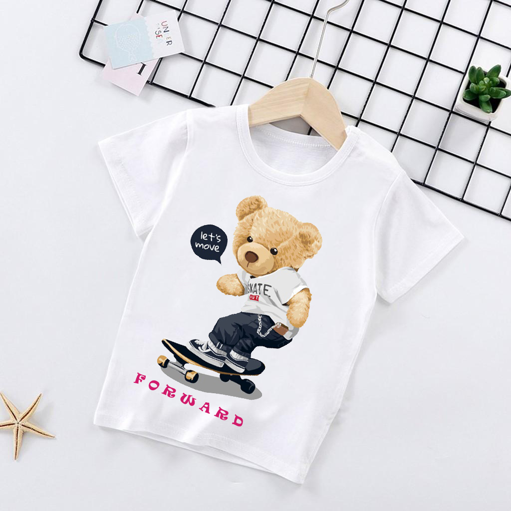 sét 3 Aó thun gấu hot trend siêu ngầu cho bé từ 7kg đến 25kg(GIAO NGẪU NHIÊN HOẶC NHẮN TIN CHO SHOP CHỌN MÀU)