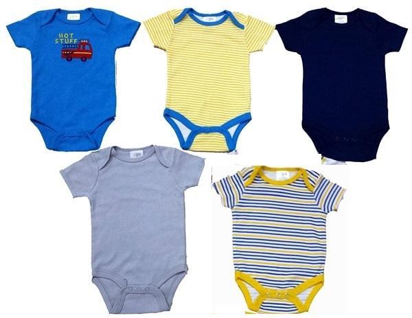 Set 5 bộ body tam giác cho bé trai