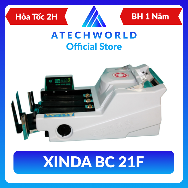 Máy đếm tiền xinda super bc-21f - dùng cho ngân hàng - hàng chính hãng - có xuất vat