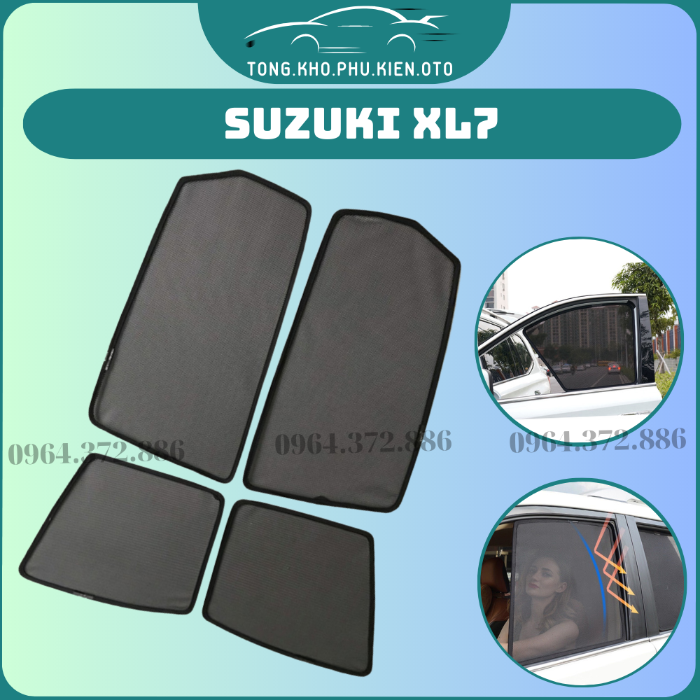 Rèm che nắng xe Suzuki XL7- Bộ 4 tấm 4 cửa chắn nắng vừa khít form xe, nam châm hút mạnh