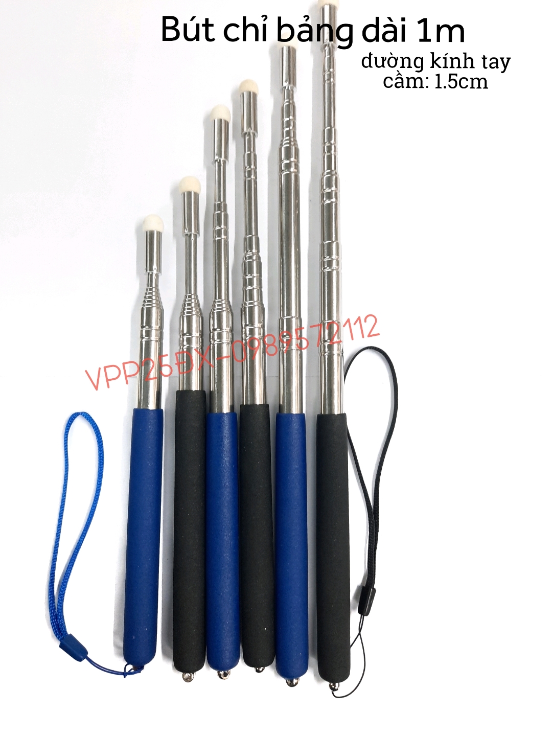 Que  chỉ bảng kéo dài 1 mét,đầu bọc nỉ.
