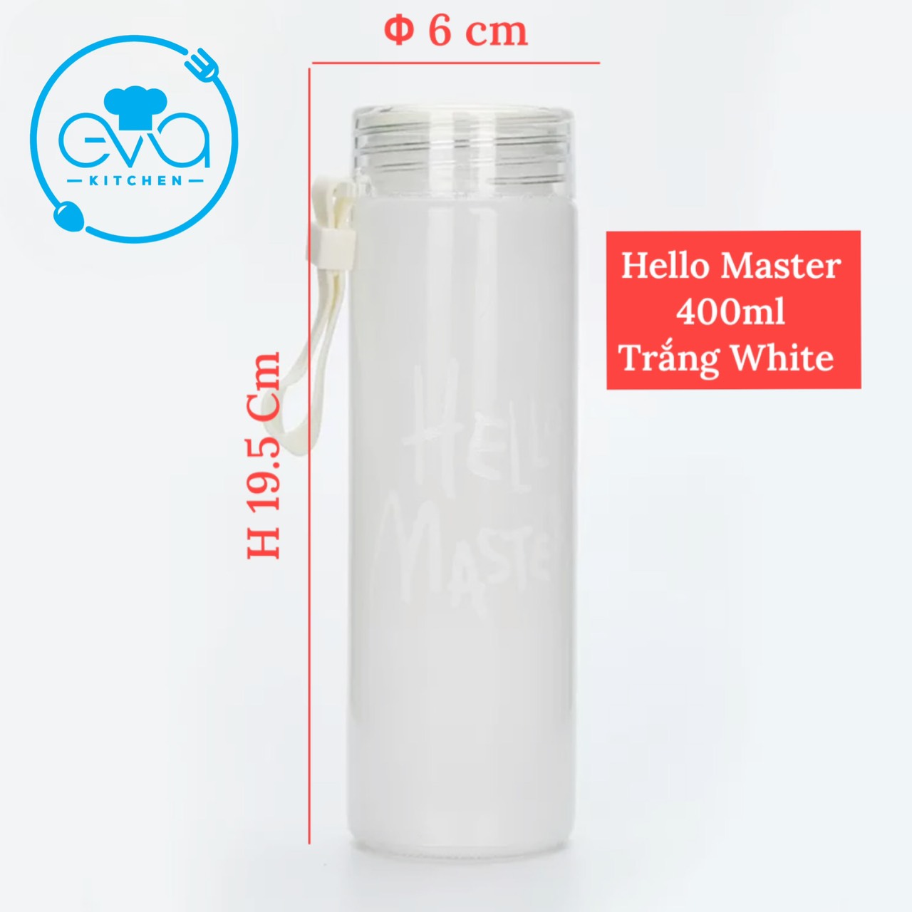 Bình Nước Thủy Tinh Hello Master 480ML