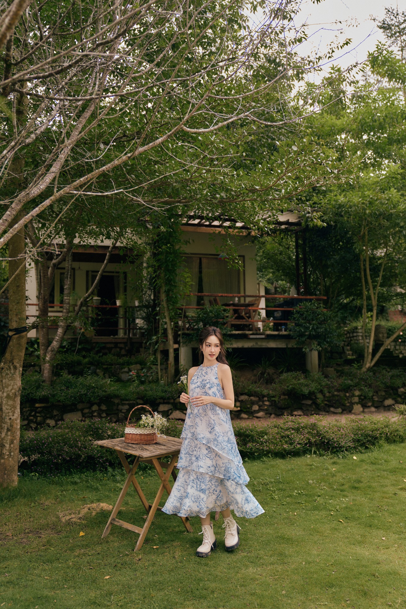 OLV - Đầm maxi hoa cổ yếm Harlow Fleur Dress