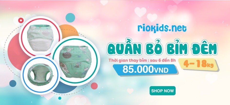 Quần bỏ bỉm ĐÊM size 7-20 kg