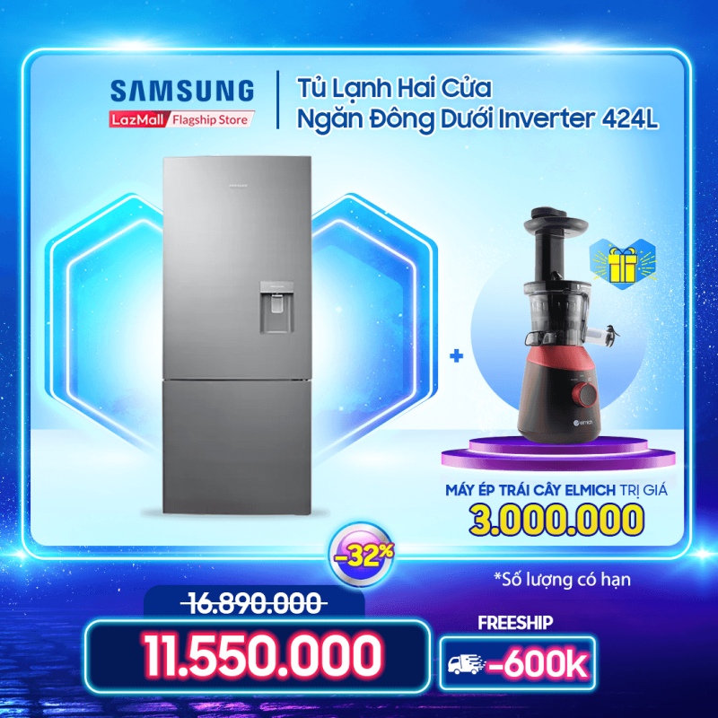 Tủ lạnh hai cửa Ngăn Đông Dưới Samsung Inverter 424L - RL4034SBAS8