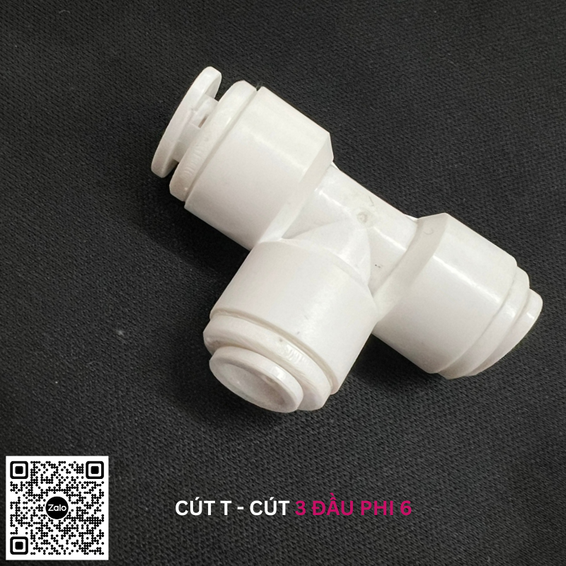 Co Cút chia 3 cút chữ T đều đầu ra phi 6 dùng cho máy lọc nước