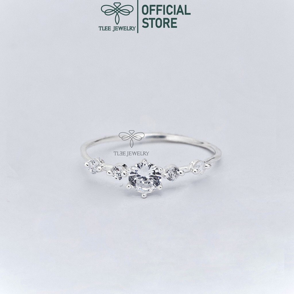 Nhẫn bạc nữ tlee, nhẫn livia lấp lánh - tleejewelry - nn027