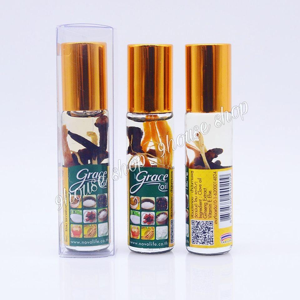 01 Dầu Nhân Sâm Grace GOLD 9 Vị Thảo Dược Thái Lan 8ml - NGHỆ GỪNG