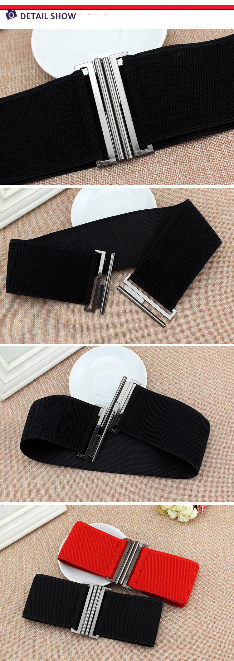 Thắt lưng nữ bản to 6cm phụ kiên dễ phôi đồ