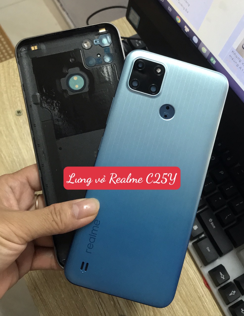 Vỏ + bộvỏ realme c20 realme c21y- realme c25y {vỏ bộ không bao gôm xuong baket)