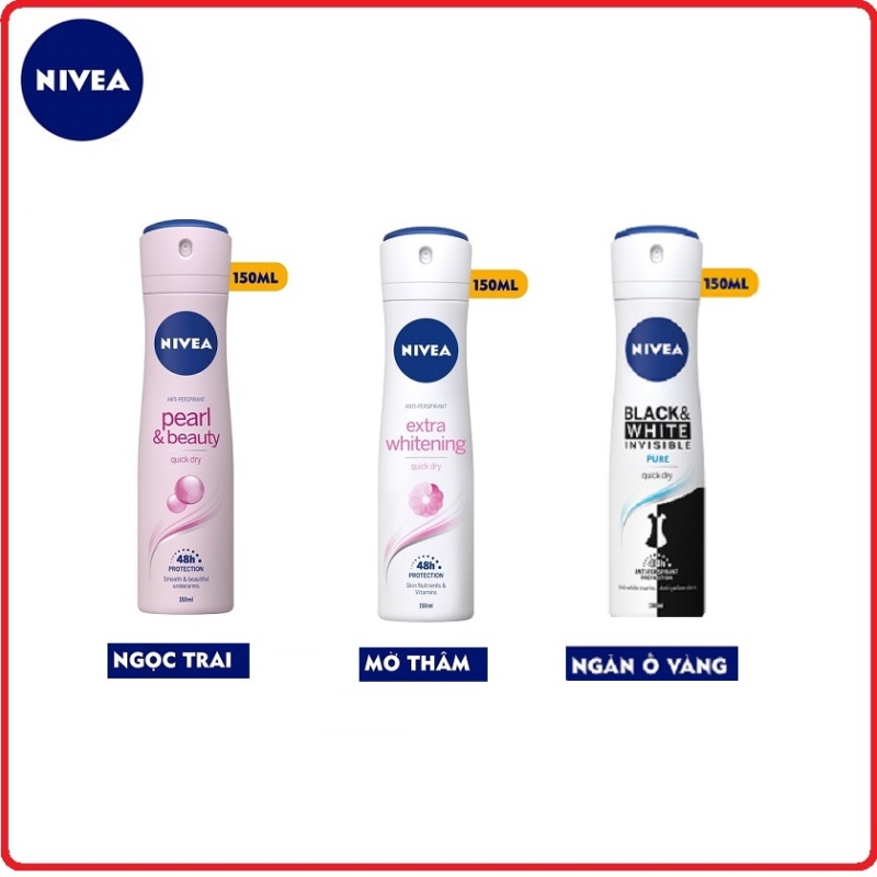 [HCM]Xịt ngăn mùi Nivea Nữ 150ml - cam kết hàng đúng mô tả chất lượng đảm bảo an toàn đến sức khỏe người sử dụng