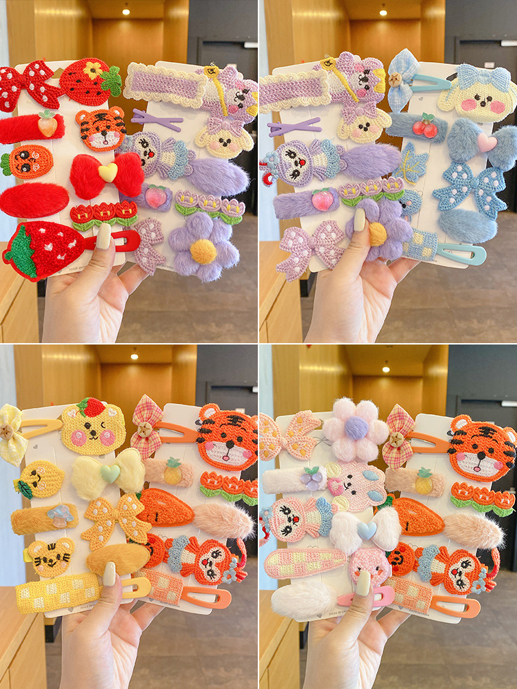 Set 10 kẹp tóc phong cách Hàn Quốc cho bé cực đẹp