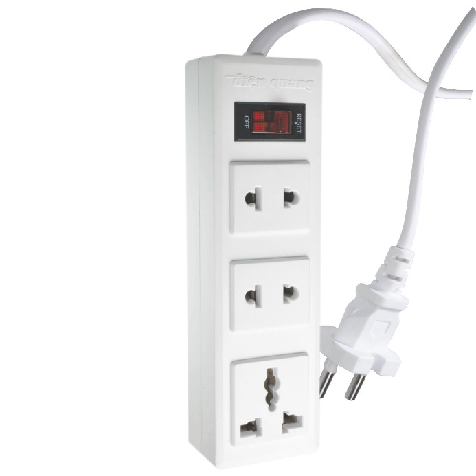 [HCM]Ổ cắm Điện Quang ĐQ 002A-02-2M (3 lỗ dây 2 mét)