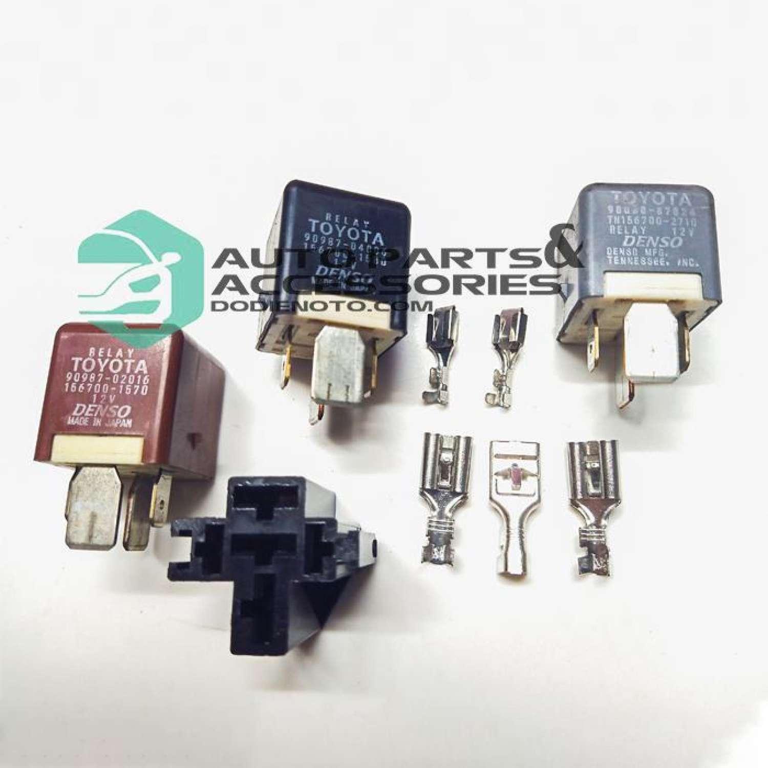 Relay DENSO 4 Chân 12VDC 80A (Hàng bãi) + Kèm giắc điện