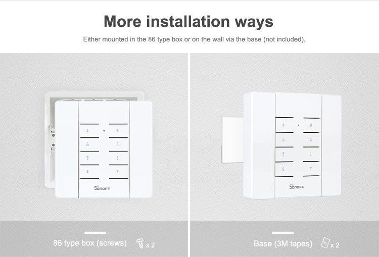 REMOTE RF 433 SONOFF & ĐẾ GẮN TƯỜNG - KÈM PIN