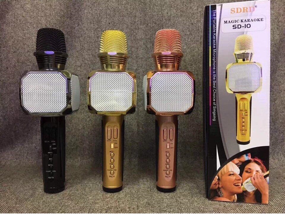 Micro bluetooth karaoke sd10 , mic tích hợp loa bluetooth - loa karaoke , mic karaoke sd10 kết nối bluetooth , dòng mic mới , chất lượng âm thanh cực đỉnh , cực hay , cực rõ , chất lượng âm thanh sống động , bh 6 tháng.