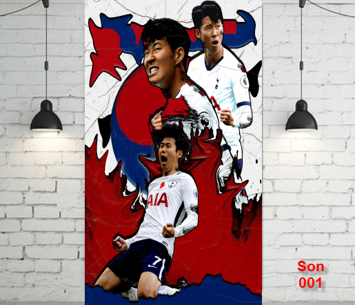 Decal Poster dán tường Son Heung Min cực đẹp dễ sử dụng - LiDO Sports