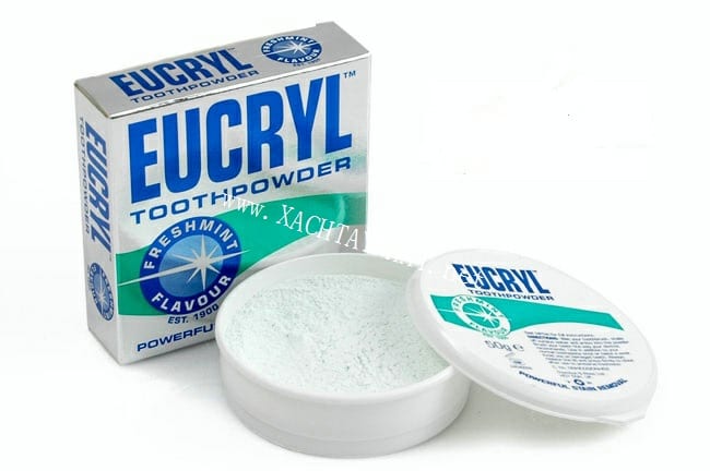 Bột trắng răng Eucryl giúp răng trắng sáng