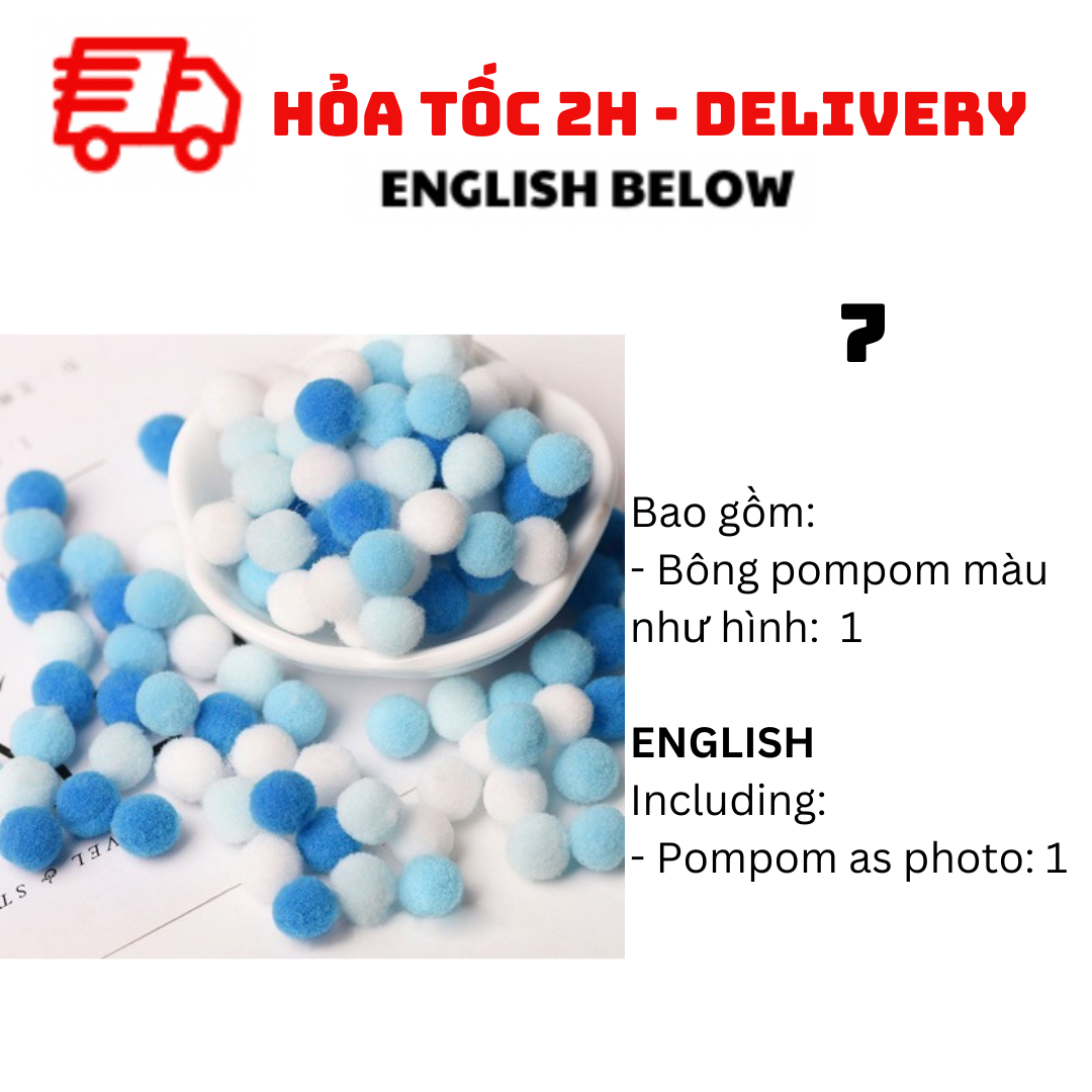 Bông Trang Trí Nhiều Màu Pompom BBNE62