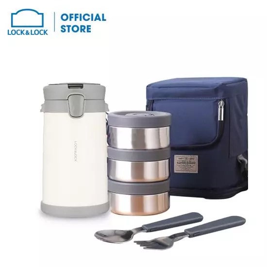 Bộ Hộp Cơm Giữ Nhiệt Lock&Lock Easy Carry LHC8039