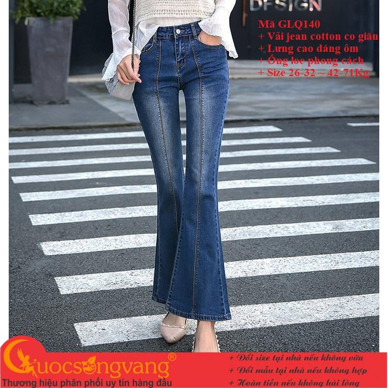 Quần jean nữ dáng ôm quần jean ống loe GLQ140 Cuocsongvang