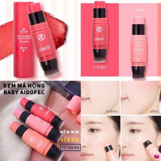 Má hồng kem dạng thỏi