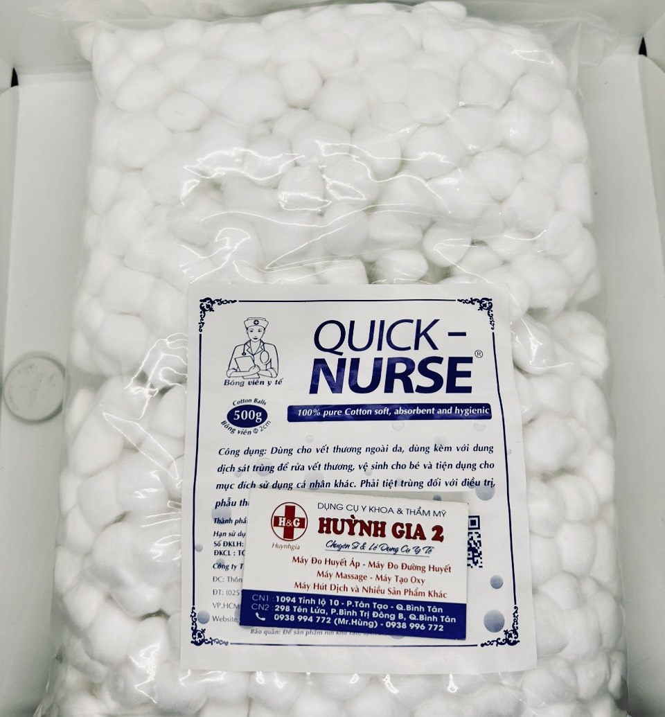 Bông gòn viên Quick Nurse gói 500gram