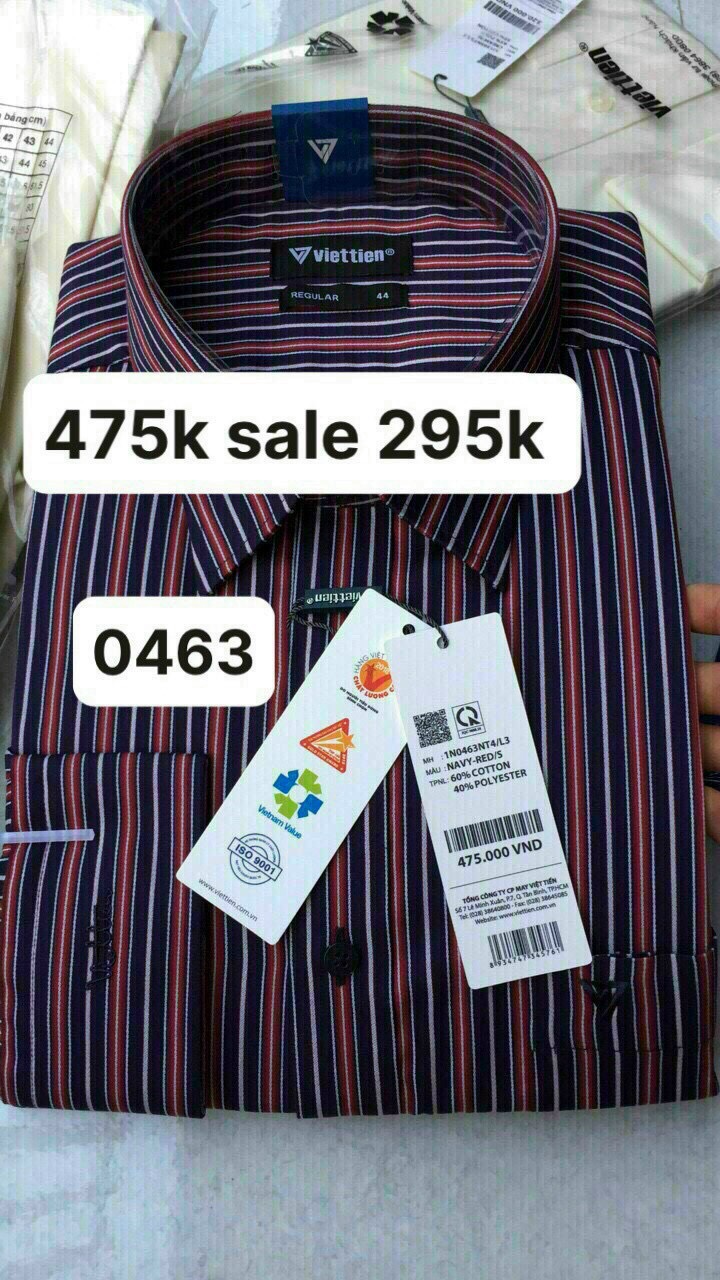 Áo sơ mi Việt Tiến giá mác 475k giảm còn 295k tết xả kho thu hồi vốn