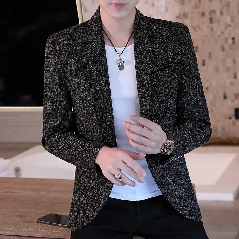 Áo khoác buluolandi cho nam áo blazer thường ngày áo khoác vừa vặn mảnh mai khoác nam vải cotton mùa xuân hot ●8/26◐☋