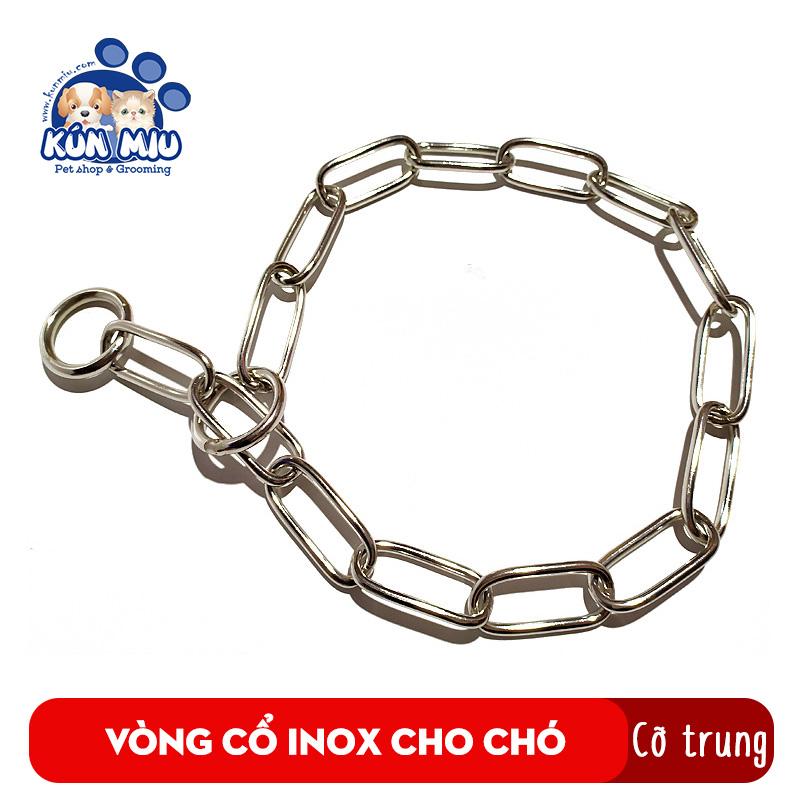 [Hoàn Tiền 10%] Vòng cổ cho chó chất liệu inox không gỉ Kún Miu Cỡ trung