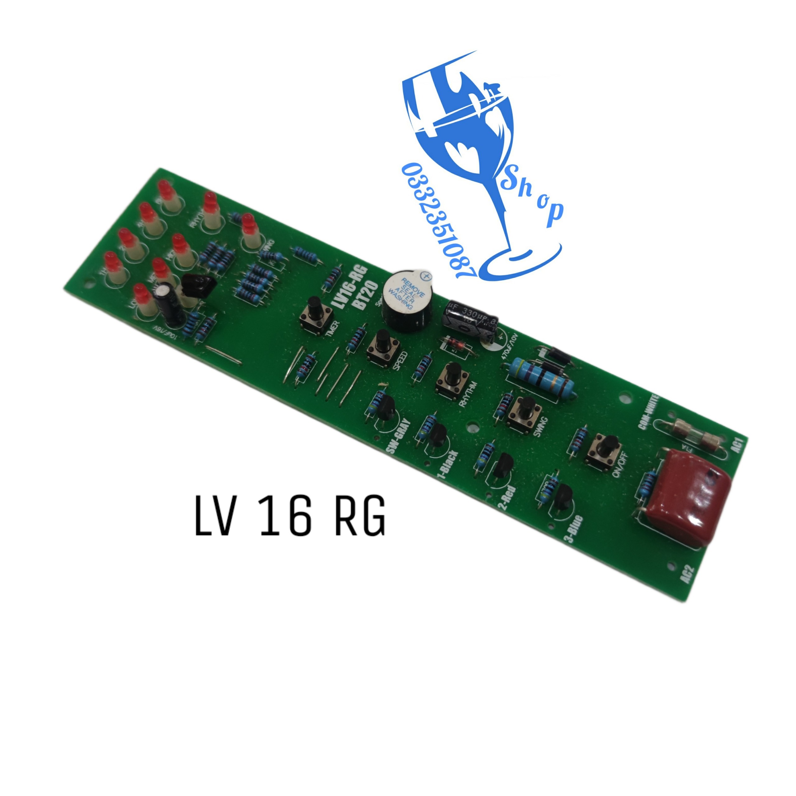 Bo mạch quạt cây Mitsubishj LV16-RG , bo mạch quạt nhận tín hiệu điều khiển cũ shopgiadungluongyen