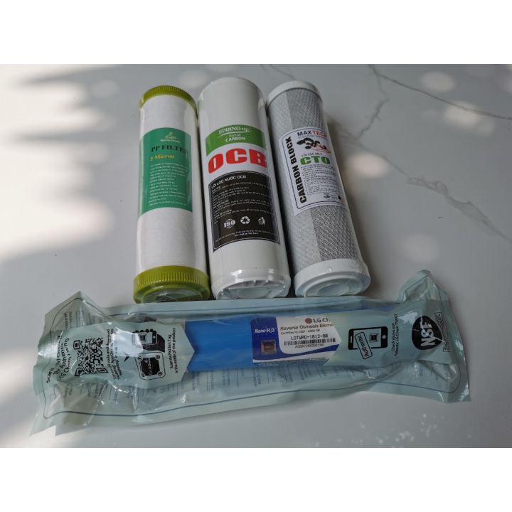 COMBO 4 QUẢ RO + LỌC THÔ 123 ( hàng chuẩn)